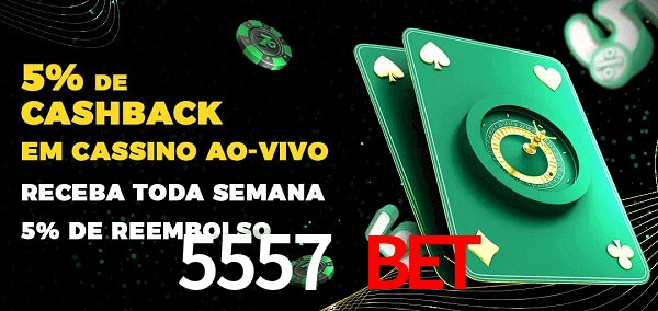 Promoções do cassino ao Vivo 5557 bet